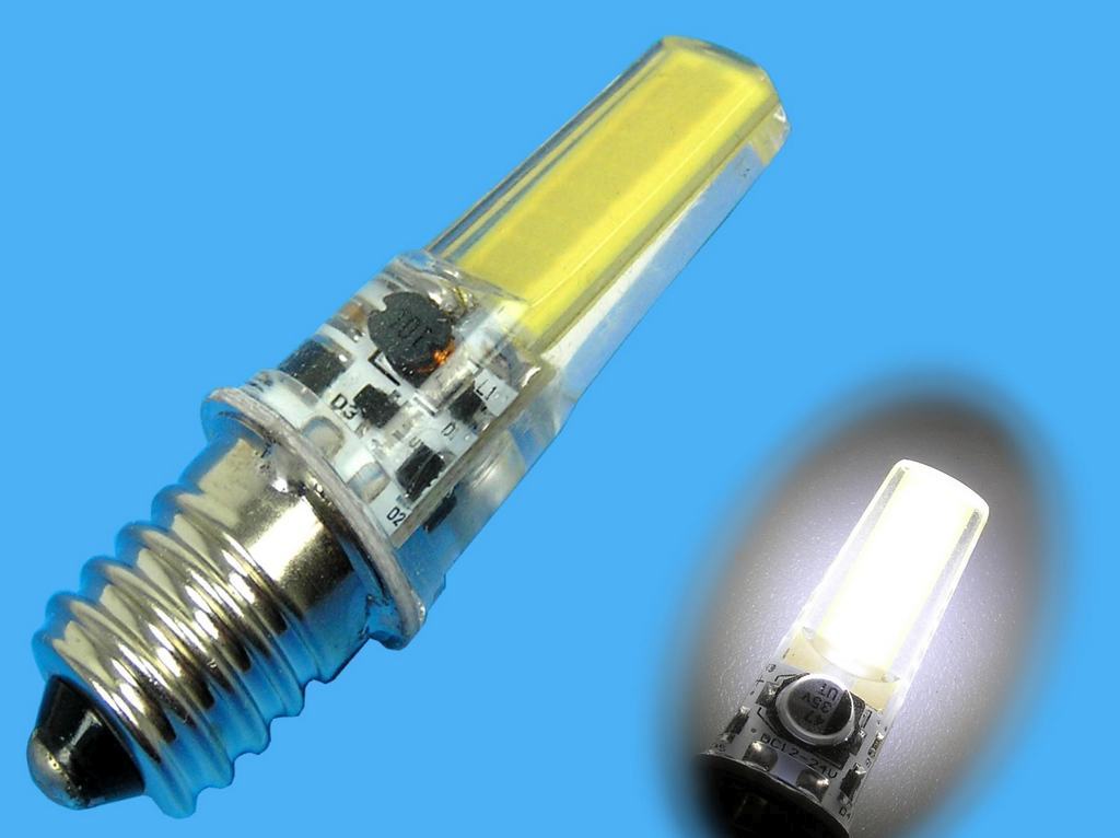 žárovka LED E14  12V 2W teplá bílá / LED žárovka 12V / LED žárovka E14/12V pro nouzové osvětlen