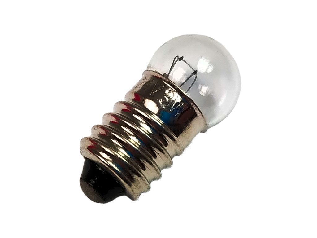 žárovka, kulový tvar, 24V / 100mA  patice E10 2.4W